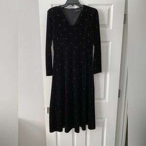 MOTF Black Long Sleeve Dress with Subtle Sparkle